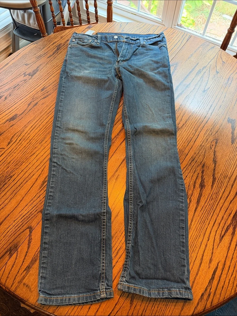 Classic Men’s Blue Straight-Leg Jeans